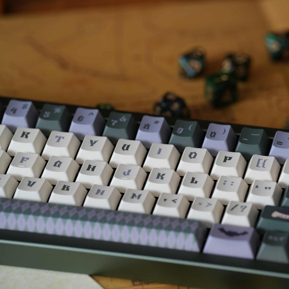 Magic Keycap Magic BUBU - Cherry 143 Key PBT for Five sided Thermal Sublimation DIY Mechanical Keyboard Forest Green Keycaps