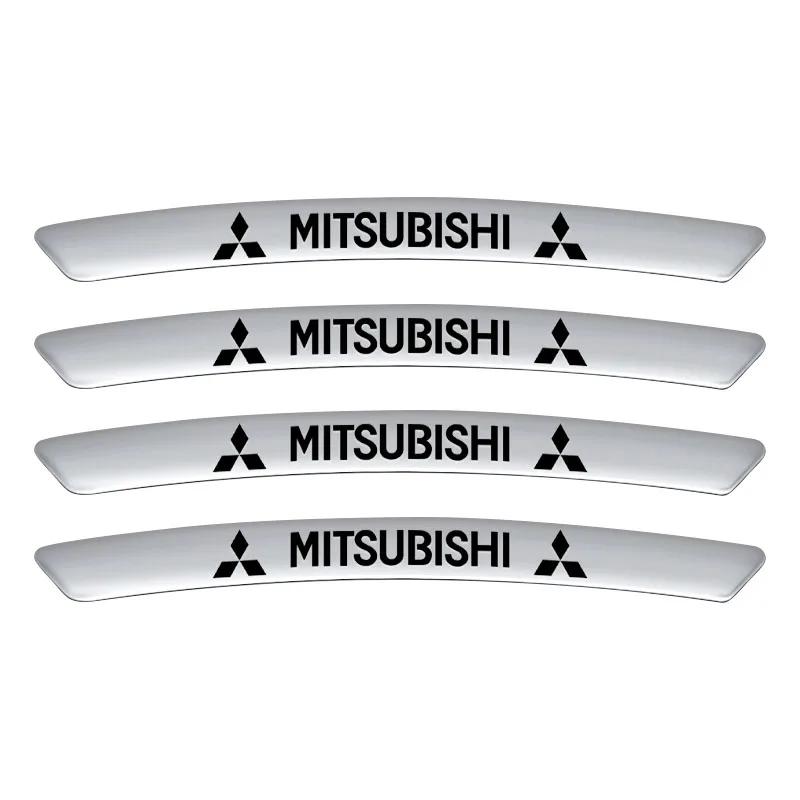 

4pcs Car Rim Modification Stickers Wheel Decoration Decals Accessories for Mitsubishi Xpander Attrage Lancer ASX Mirage Pajero серебряный