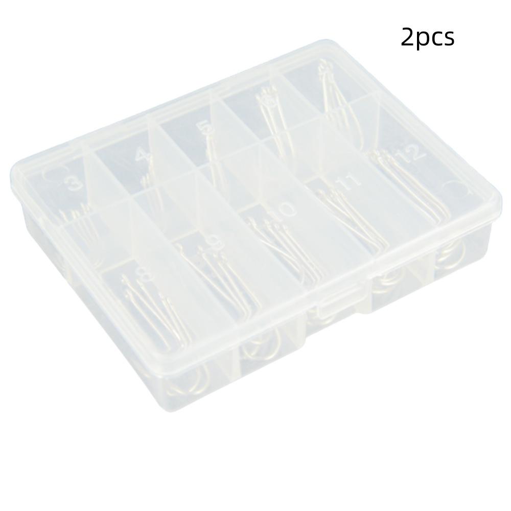 50pcs Silver Fish Hooks Set Baitholder Fishing Hooks for Pool Sea Pond River