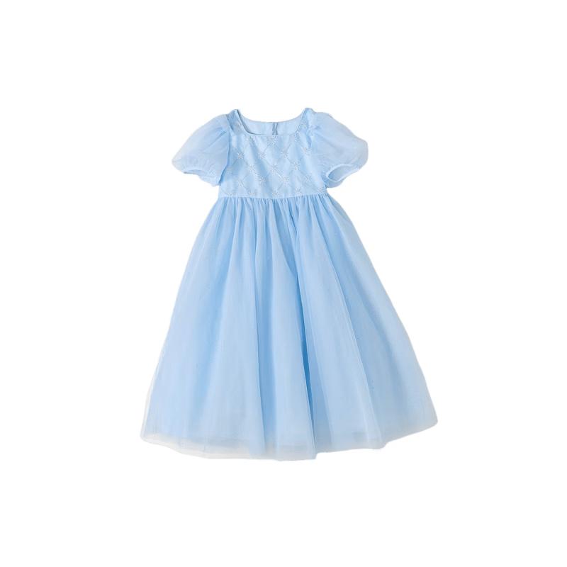 Deesha Girls' Sequin Embroidered Mesh Princess Dress