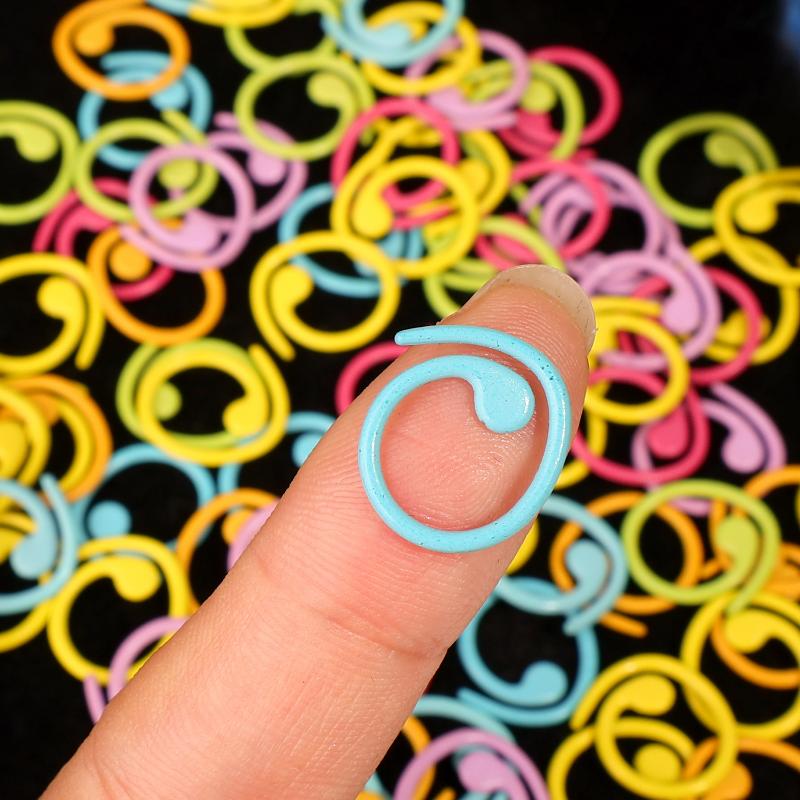 20/200x Marker Rings Metal Stitching Marker Crochet Locking Colorful Stitching Marker Rings Knitting Crocheting Accessories