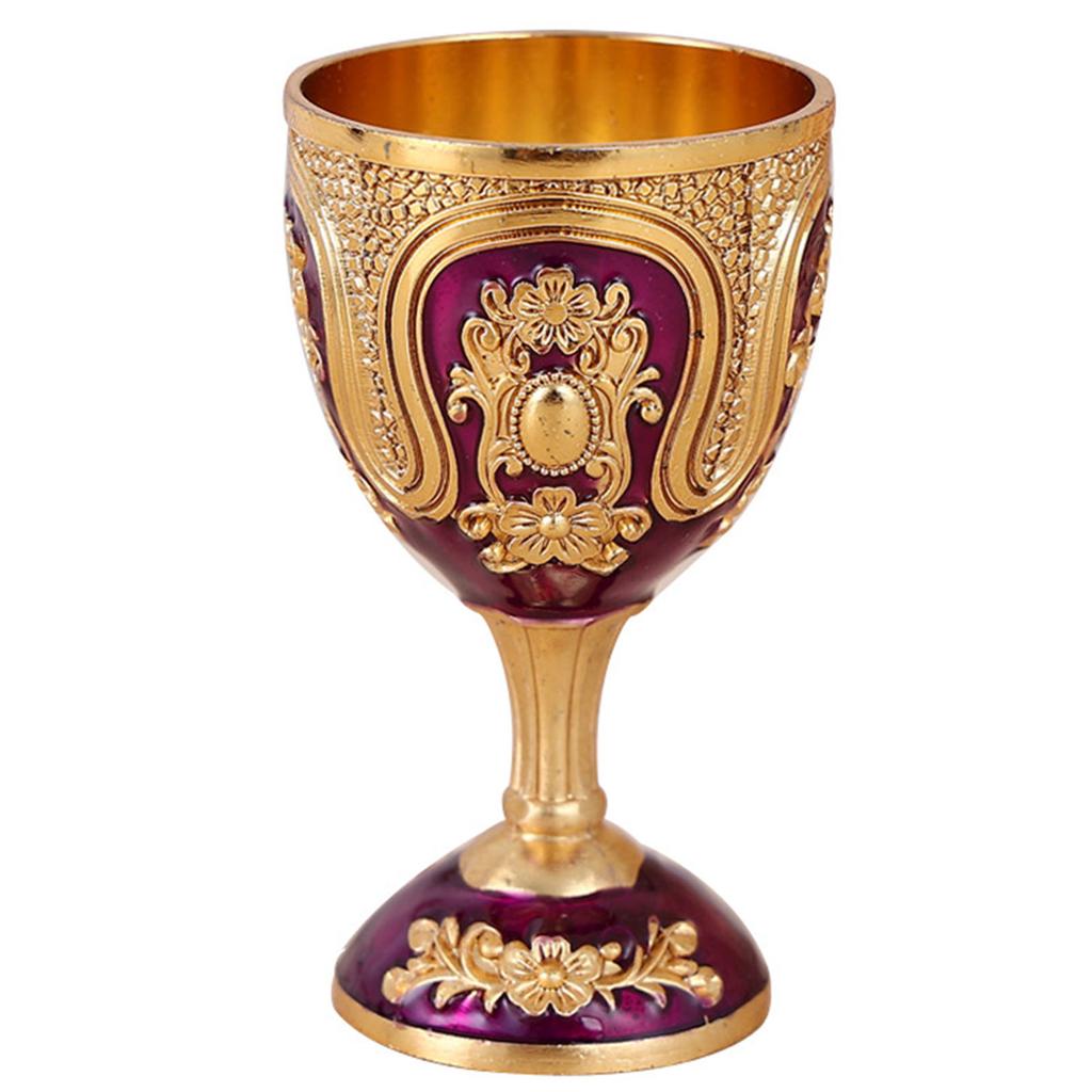 Vintage Goblet Renaissance Royal Chalice Communion for Church Holy Goblet Zinc Alloy Drinking Vessels for Weddings Ceremonies