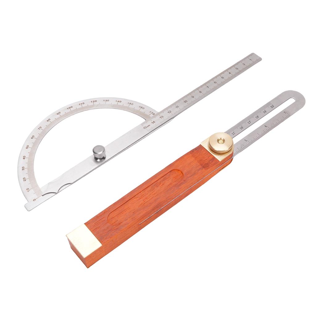 Angle Finder Protractor Kit Stainless Steel Brass Wood Adjustable Angle Protractor Ruler T Bevel