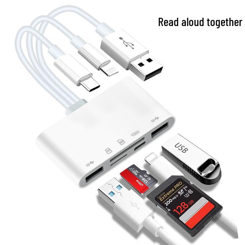 Type-C OTG 2.0 SD/TF Card Reader for Android Phones and Computers - Multi-Function Disk.