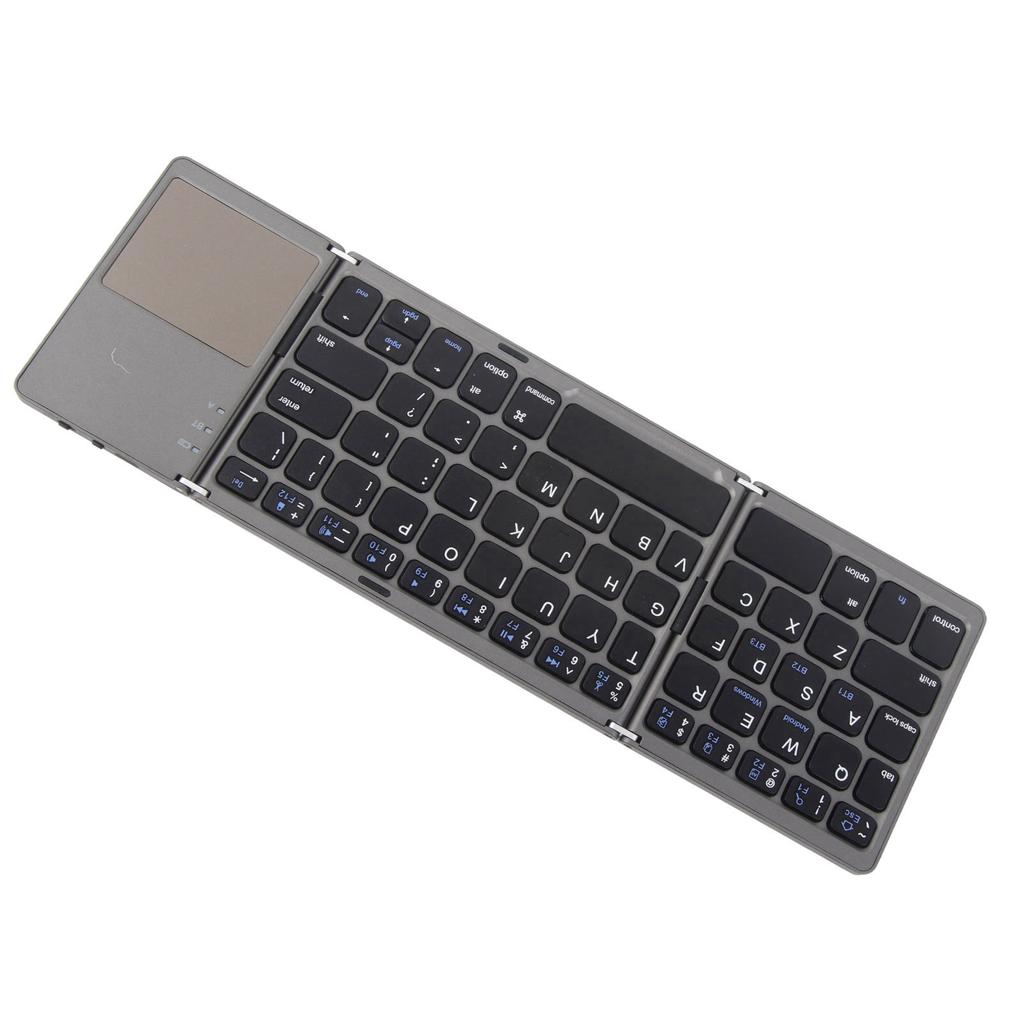 Bluetooth Keyboard Portable Folding DualMode Bluetooth 3.0 Rechargeable Fingerboard with TouchPad USB Wired
