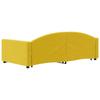 Pull Out Daybed with Drawers Yellow 100x200 Cm Velvet