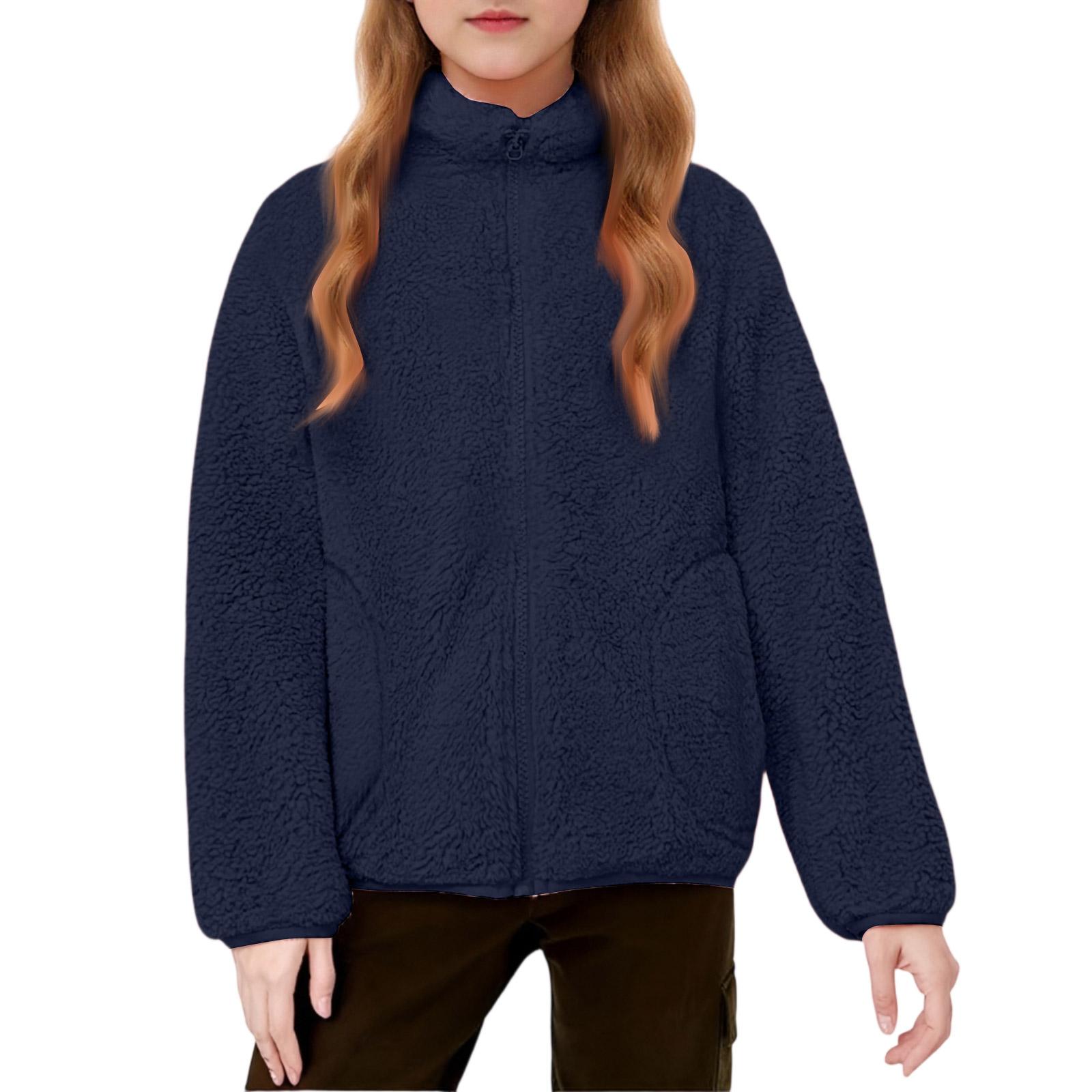 

Топ из кораллового флиса для детей - Семейная парная верхняя одежда 150 тёмно-синий