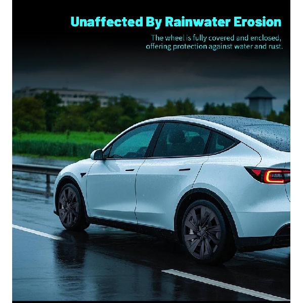 4 Stück für neues Modell Y 2025-2026 Juniper 19 Zoll Turbinenstil Radkappe Felgenabdeckung Zubehör Radkappe Automobilradkappe für Tesla
