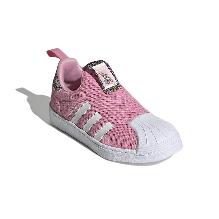 Disney X Adidas Originals Superstar 360 Comfortable Low Top Kids' Skateboarding Shoes Pink Children Aged 3 7 Years Old GX3296