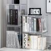 Transparenter Vitrinenschrank Acryl Schreibtisch-Organizer-Box Buchaufbewahrungsboxen Große Kapazität Sortierbox Bücherregal Staubdicht
