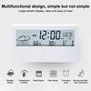 Electronic Thermo Hygrometer Clock 3 in 1 Digital Alarm Large Display Indoor Weather Station for Office Home Bedroom