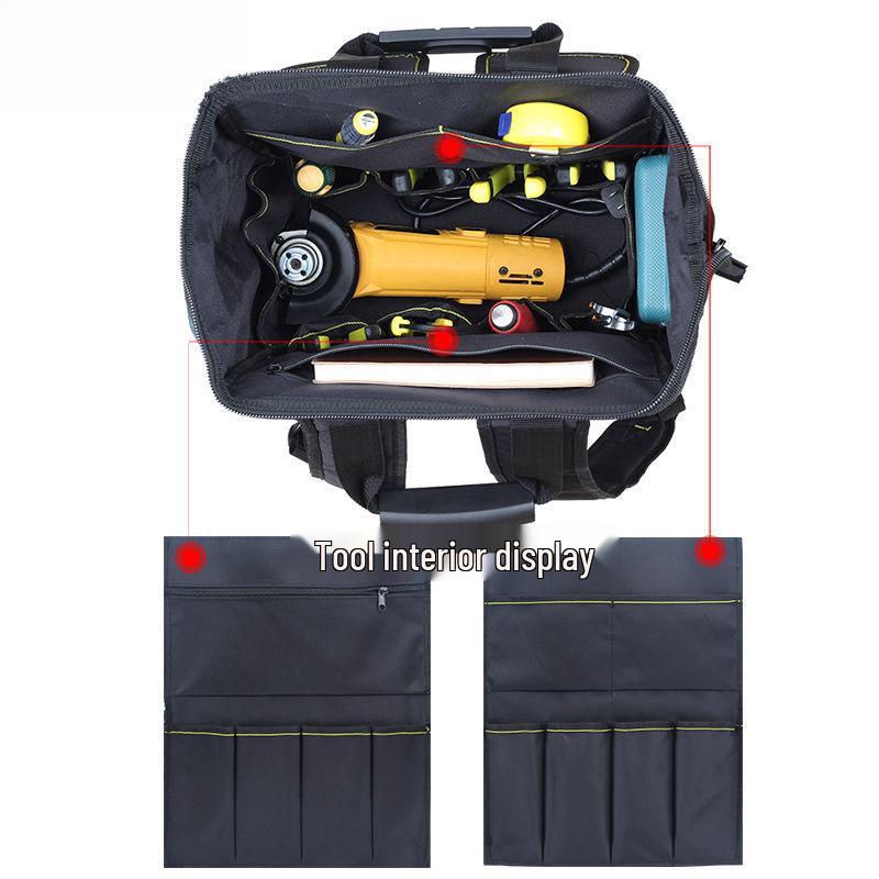 Double Shoulder Multi-Pocket Electrician Backpack - Large Capacity, Durable Oxford Cloth