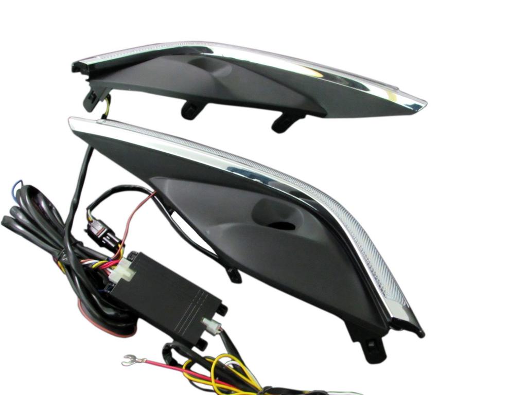 BRIGHTZ Chrome Fog Light Covers with LED Daytime Running Lights for Atenza Wagon GJ with and GJEFW Atenza Part Numbers 25159 and Mid-Term (Replacement