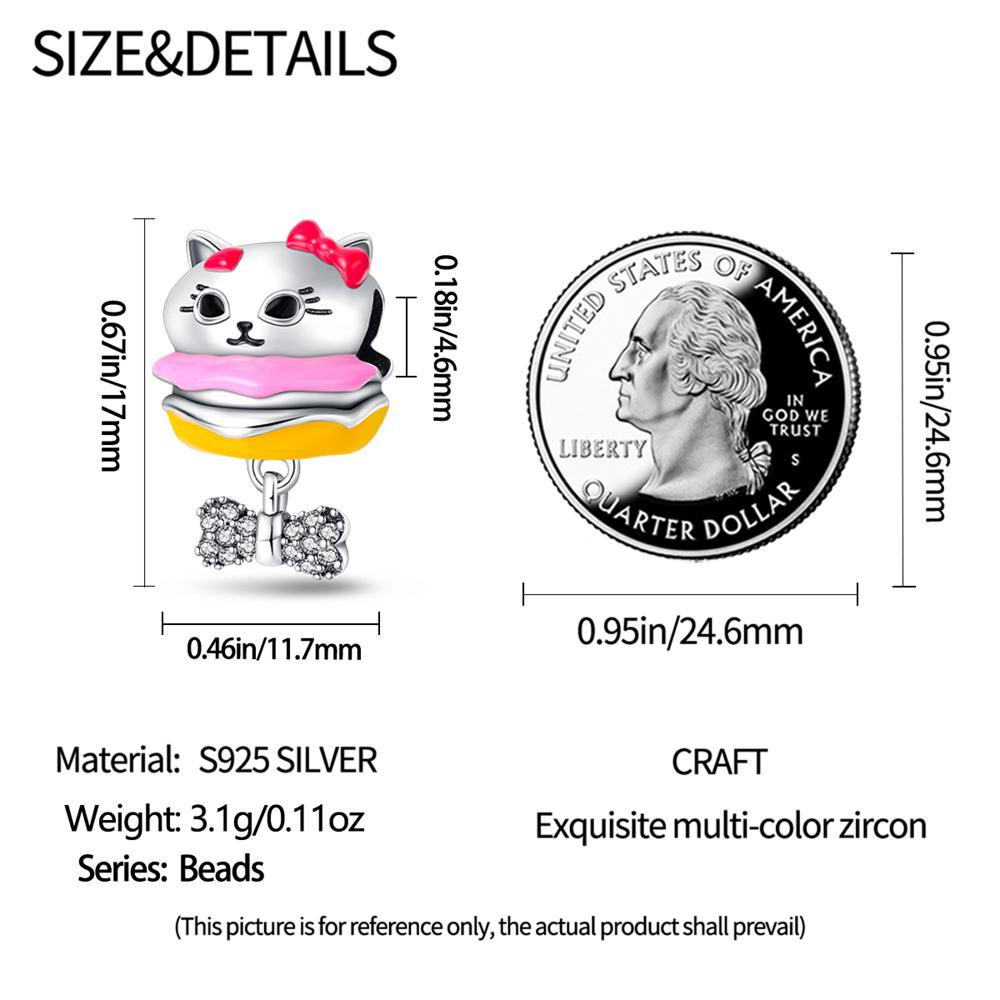 Charms Platacat Burger Beads Fit Originalbracelets Charms For Women Jewelry Diy Making Gifts