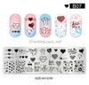 Nail Art Printing Small Long Steel Plate Valentine's Day Love DIY Painted Printing Stainless Steel Nail Printing Plate