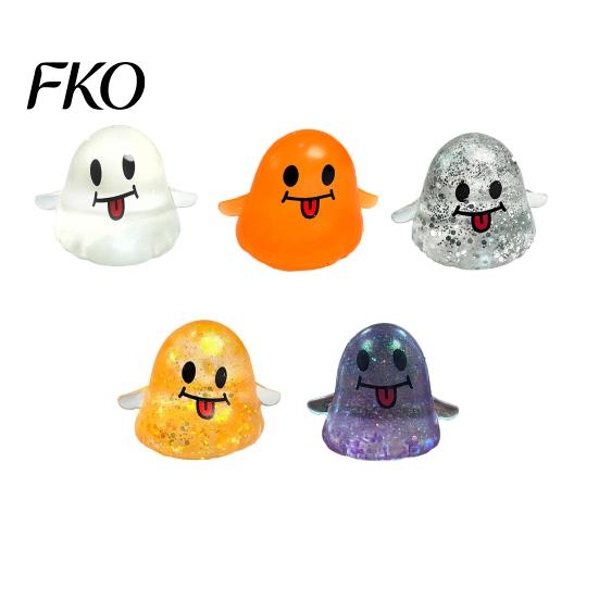 Soft Ghost Toy Halloween Stress Relief Toy, Spooky Squeeze Sensory Toys Cartoon Party Favors for Adults and Kids