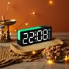 LED Digital Alarm Clock Atmosphere Light Date Teperature Week Display DST Snooze Table Clock 12/24H Brightness Adjustment
