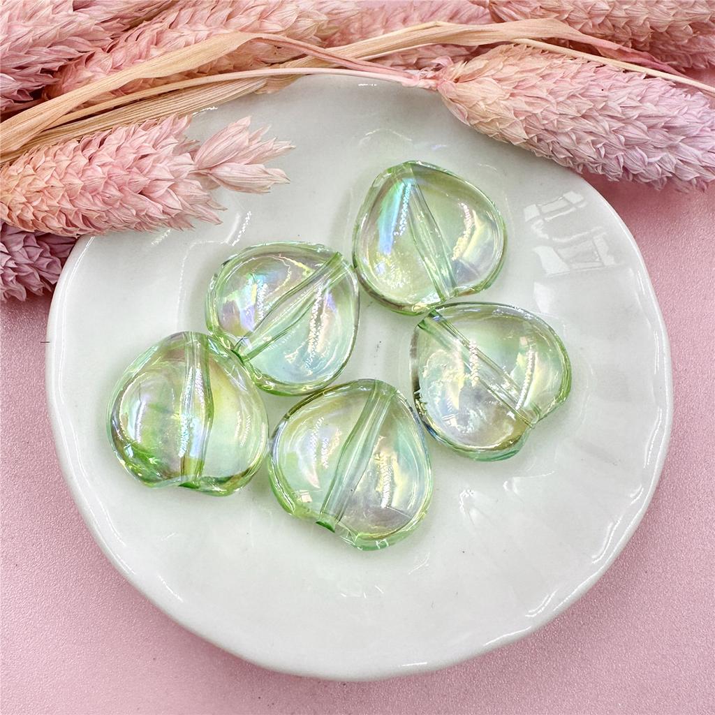 10Pcs 20*19mm For Bracelet Necklace Making Key Chain Peach Heart DIY Jewelry Accessories Acrylic Loose Beads Fashion