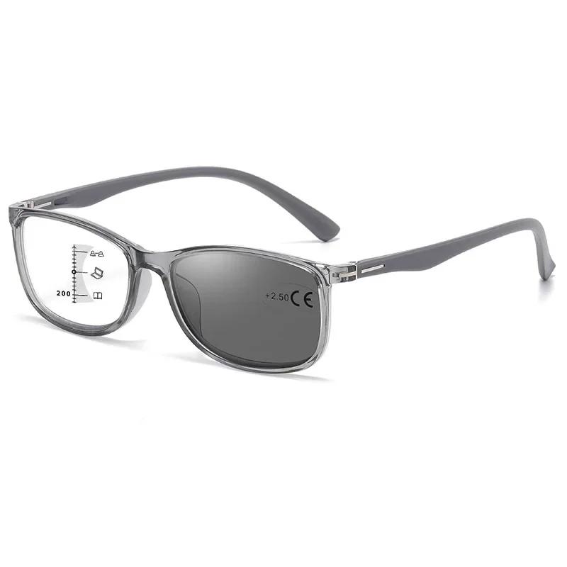 Progressive Multifocal Photochromic Reading Glasses Ultra Light Comfortable Fashionable Simplicity Eyeglasses +1.0 To +4.0