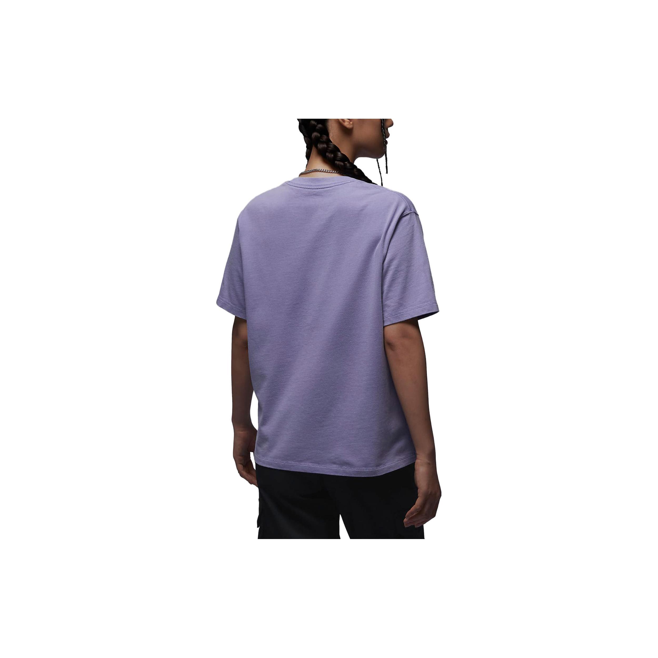 

New Jordan Drop Shoulder Sleeve T-Shirt Women s Purple FB5138-500 M