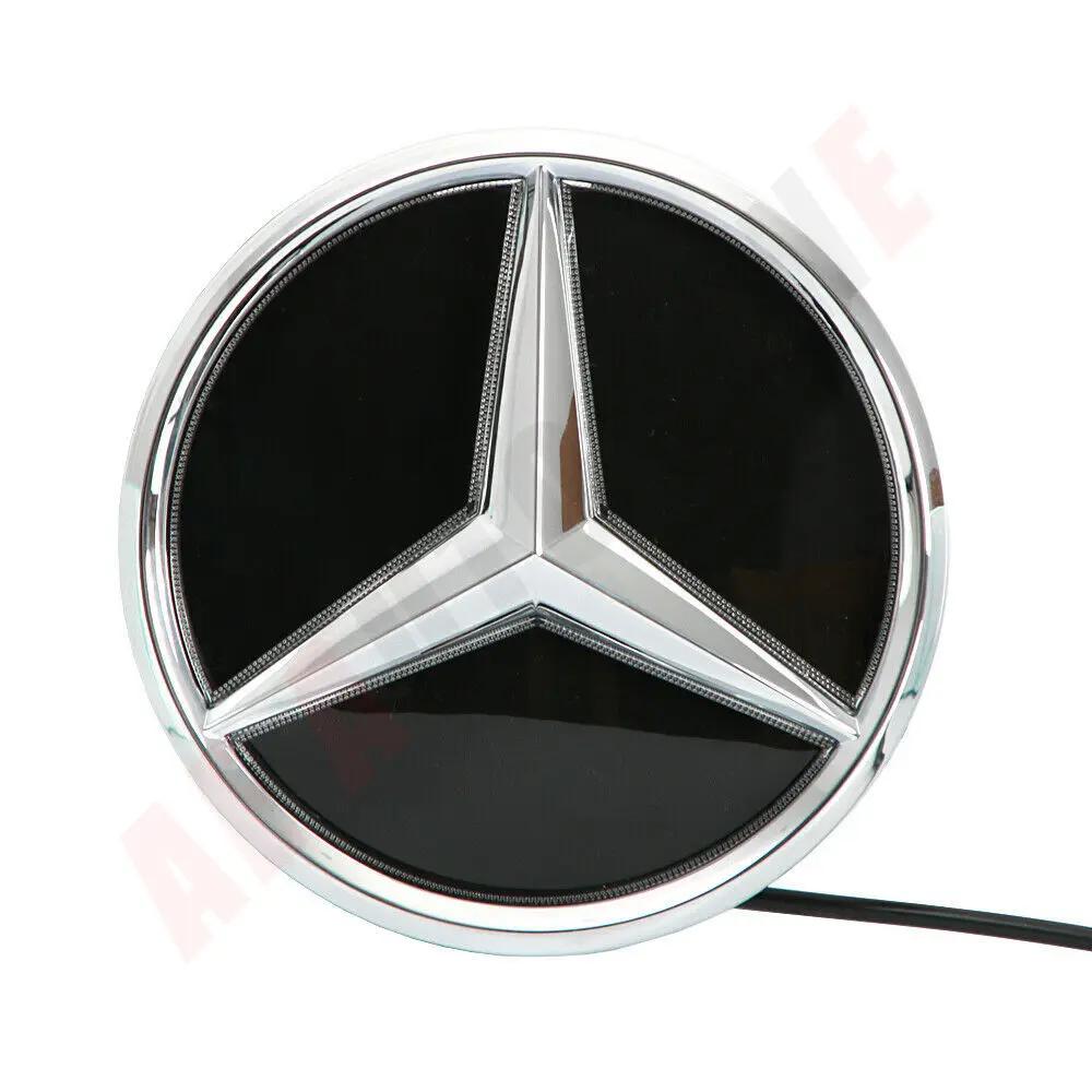 Hot Car Sticker LED Mirror Black Border For Mercedes Benz GLC X253 GLE W167 GLS X167 V W447 silver Border Newest 3D Front Grill 