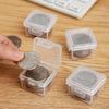 Clear Rectangular Coin Cases Capsules Container Holder Storage Box Plastic For Storing Coins Bins