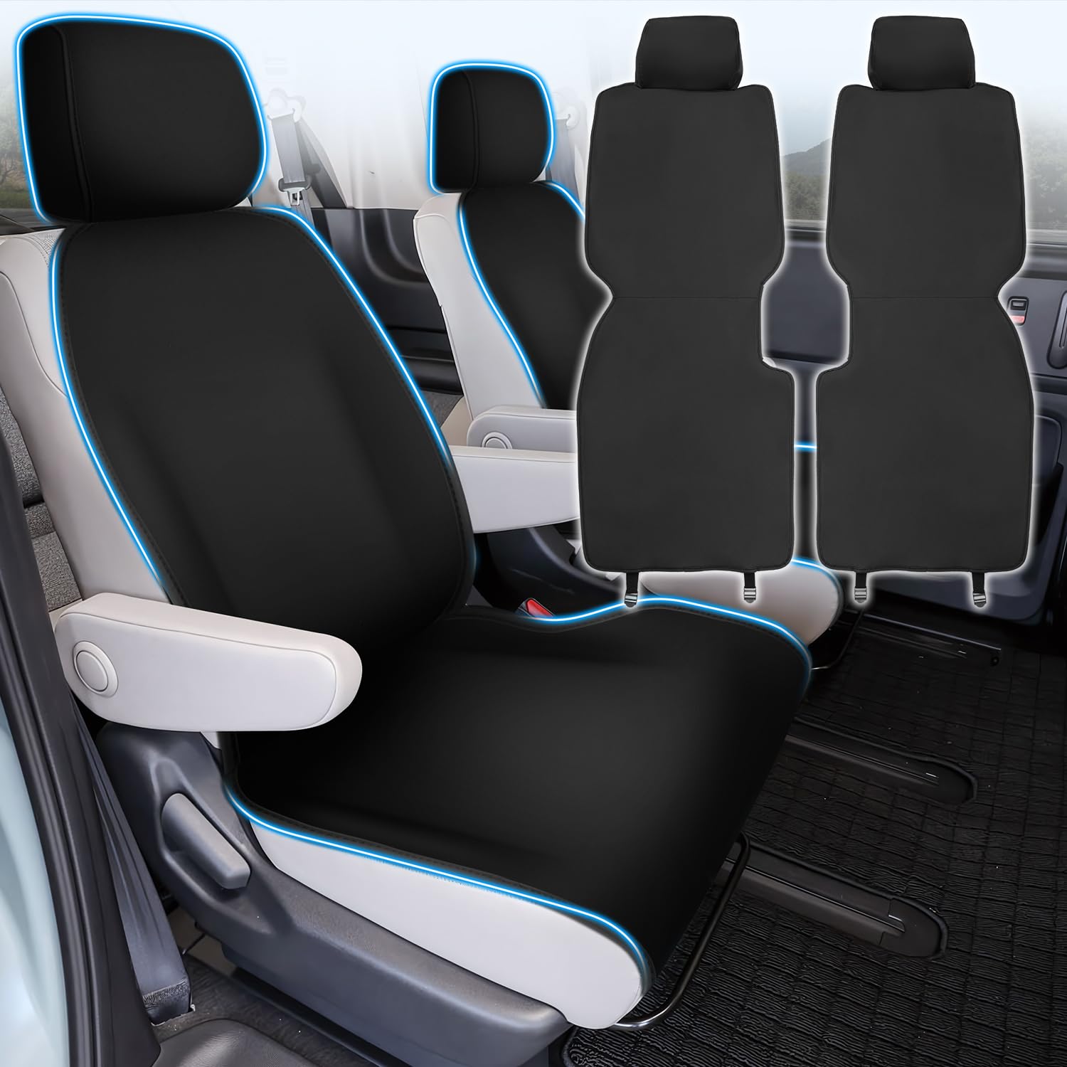 

Cartist Car Seat Covers for New Step WGN and Full Surround STEPWGN AIR SPADA RP Series Custom Hearts Seat Seat Car Rear Seat Interior Easy Fits 2 чёрный