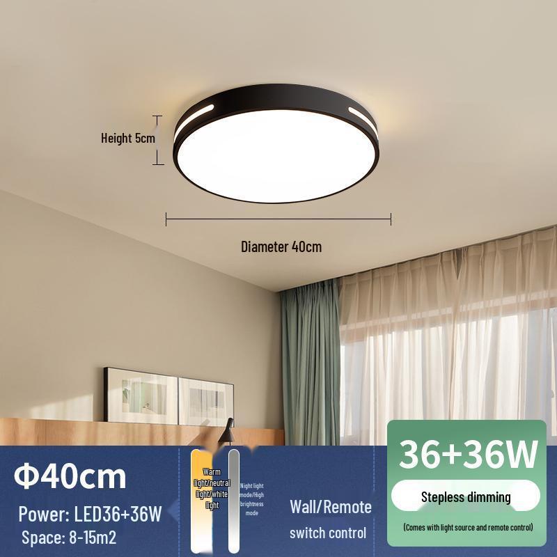 2025 Modern LED Ceiling Light for Bedroom, Study, or Living Room - Round and Simple Design