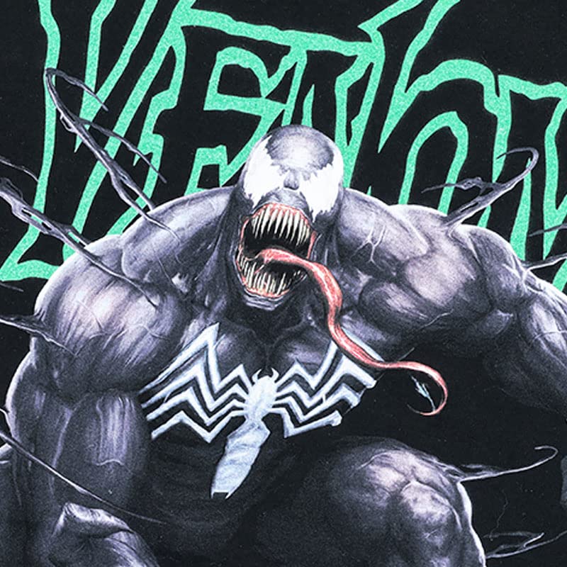 EVERSOUL Marvel Venom Hulk Avengers Short Sleeve T-Shirt, Men's Black, Size L (Imported)