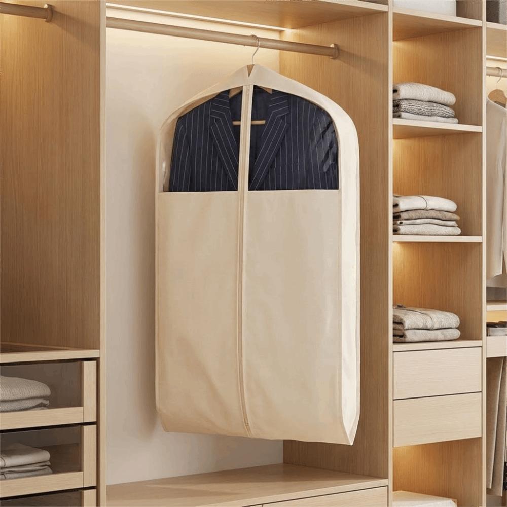 Thickened Garment Bag Cover Visible Suit Coat Dress Cover Hanging Clothes Storage Bag for Home