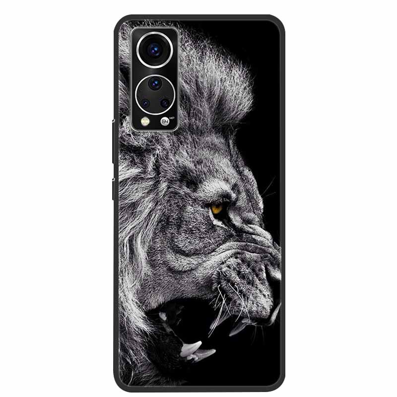 Für ZTE Axon 30 Handyhülle Cover Cooler Wolf Löwe Tiger Schwarzes Silikon Weiche Hülle Für ZTE Axon 30 Rückabdeckung Hülle Axon30 5G Hülle