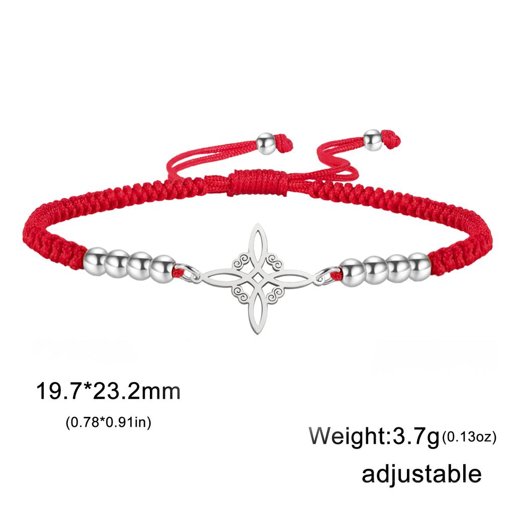  Wicca Witch Knot Bracelet Stainless Steel God Name Tetragrammaton Pentagram Bracelet Solomon Amulet Jewelry Wholesale