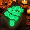 Compact Ghost Figures for Windowsills 10Pcs Mini Luminous Ornaments Halloween Party Decoration, Cute Glowing Micro Landscape Accessories Desktop