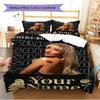Name Custom Sabrina Carpenter Pattern Bedding Set Quilt Cover Pillowcase Home Decor Gift (1 * Duvet Cover + 2 * Pillowcase, Without Core)