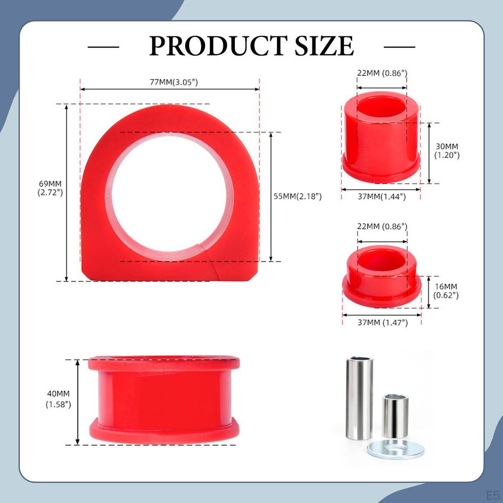 Automotive Steering Bushing Set for Rack And Pinion, Easy Installation Accessories,