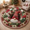 2026 Christmas Area Rug Round Floor Mat Living Room Anti-dirty Wear-resistant
