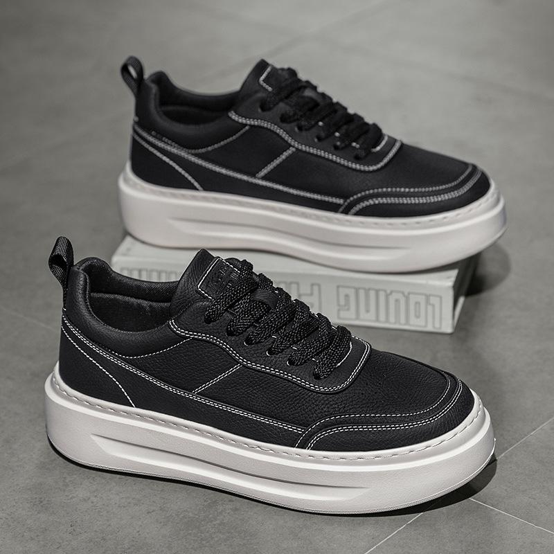 Shoes Spring New Thick-soled Heightening Board Shoes Student Casual Shoes Low-top Shoes