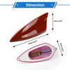 Shark Fin Antenna Signal Roof Aerial for Car with Adhesive Base Dark Red