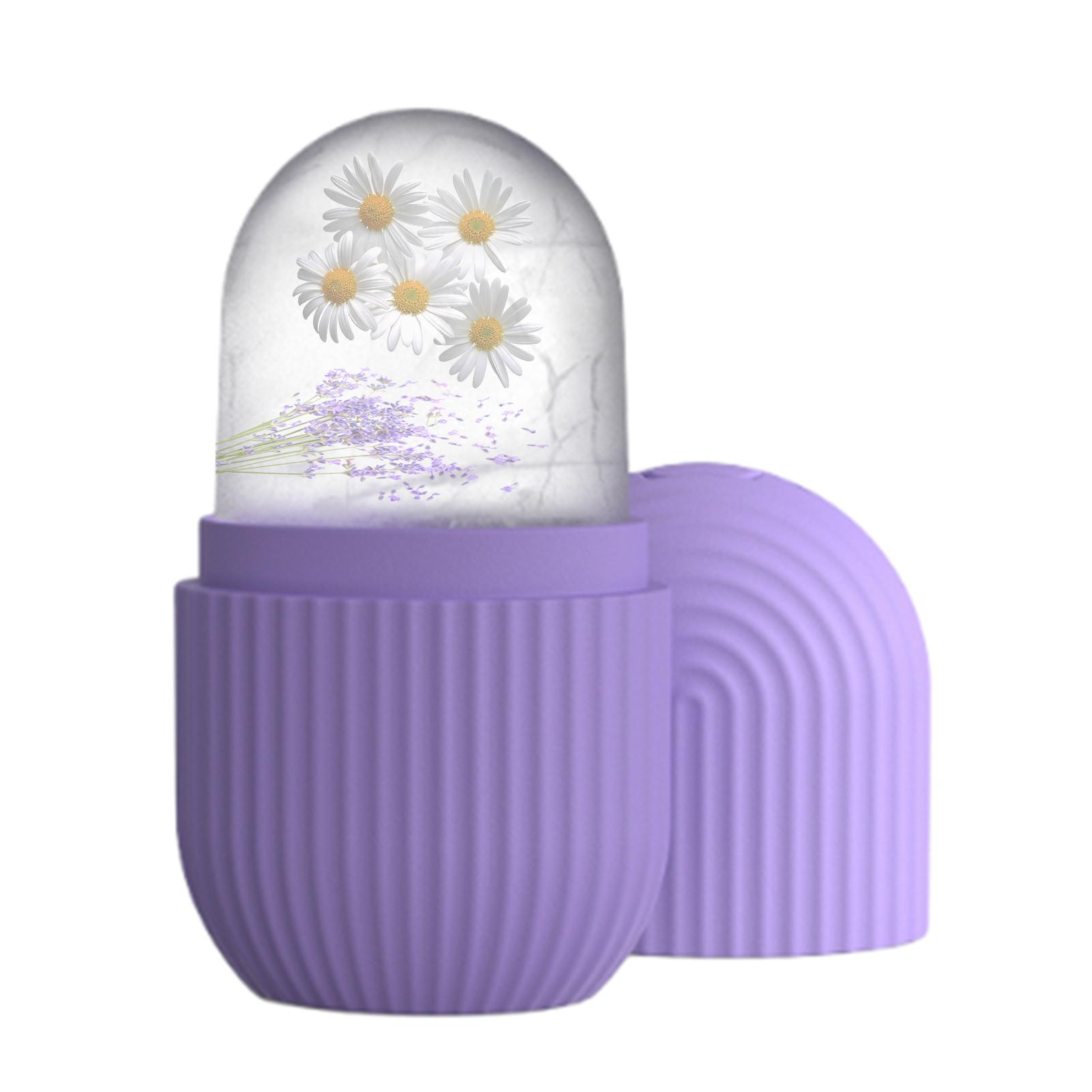 

Силіконовий тримач для форми Ice Face Roller Багаторазові інструменти для догляду за шкірою для масажу для заспокоєння шкіри та звуження пор фіолетовий