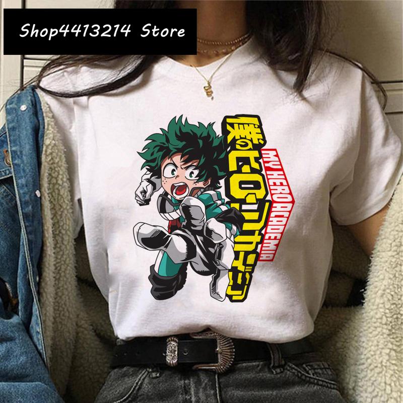Cartoon Women My Hero Academia T Shirt Tee Funny Himiko Toga Clothing Boku No Hero Academia Harajuku 2021 Tshirt Female Ulzzang