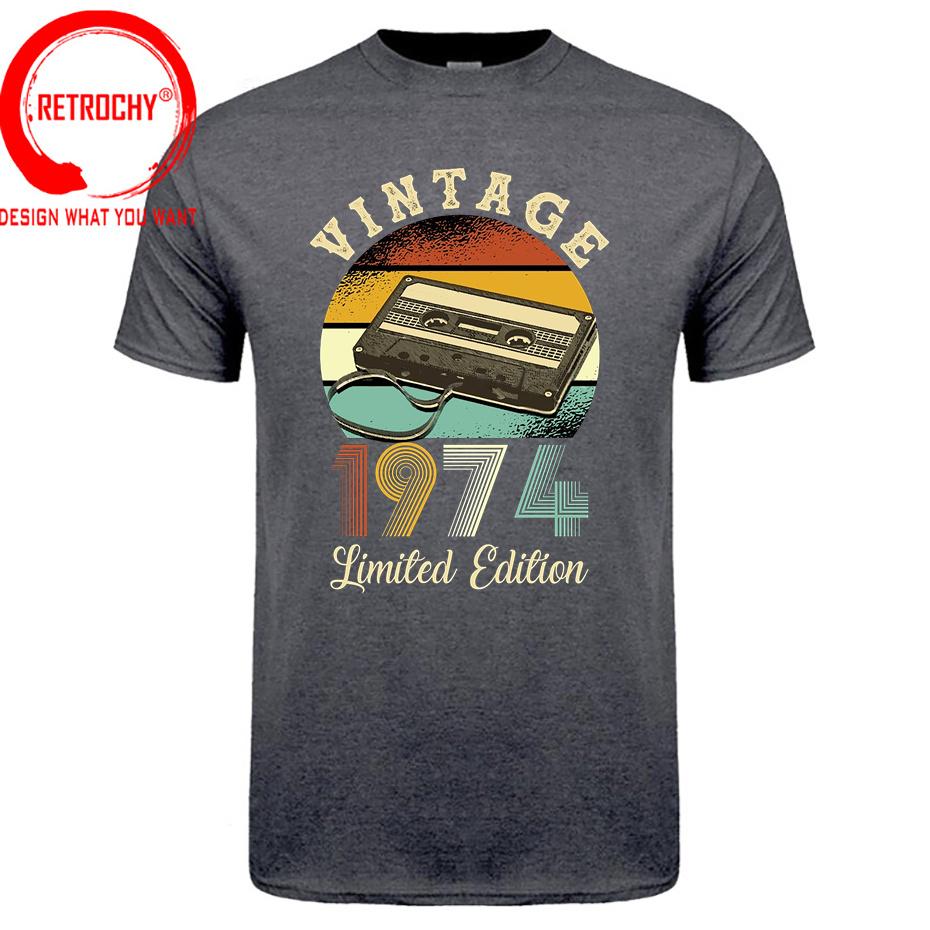 Retro Limited Edition Born In 1974 T Shirt Unisex Vintage 1974 Tshirt Cassette Tape Teeshirt Unisex Unisex Tshirt 70s Birthday Clothes