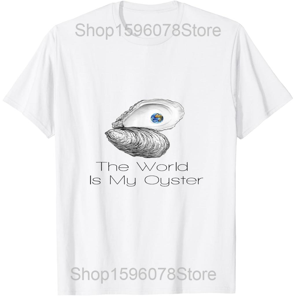 Oyster Club Oysters Summer Holiday Vintage T Shirts Men Cotton Humor Streetwear Tee Shirt Short Sleeve Unisex Loose Clothing