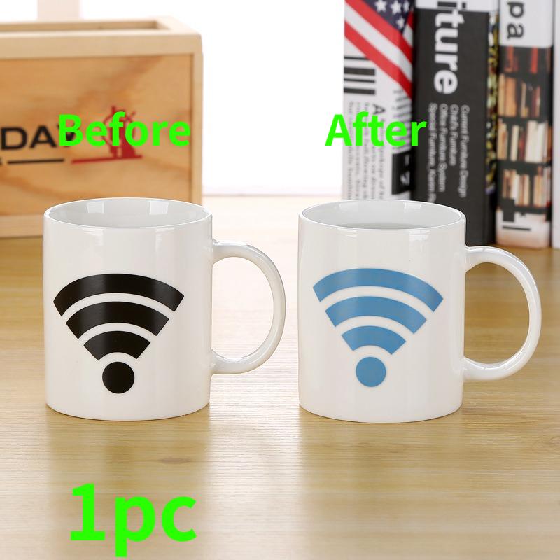 1PC Creative and Fun Mugs with Color-changing Effect Coffee Mugs Ceramic Tableware Household Goods Creative Gift