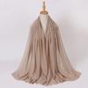 Ethnic Pearl Chiffon Hijab Scarf - Single Color, Long Style for Middle East & Africa