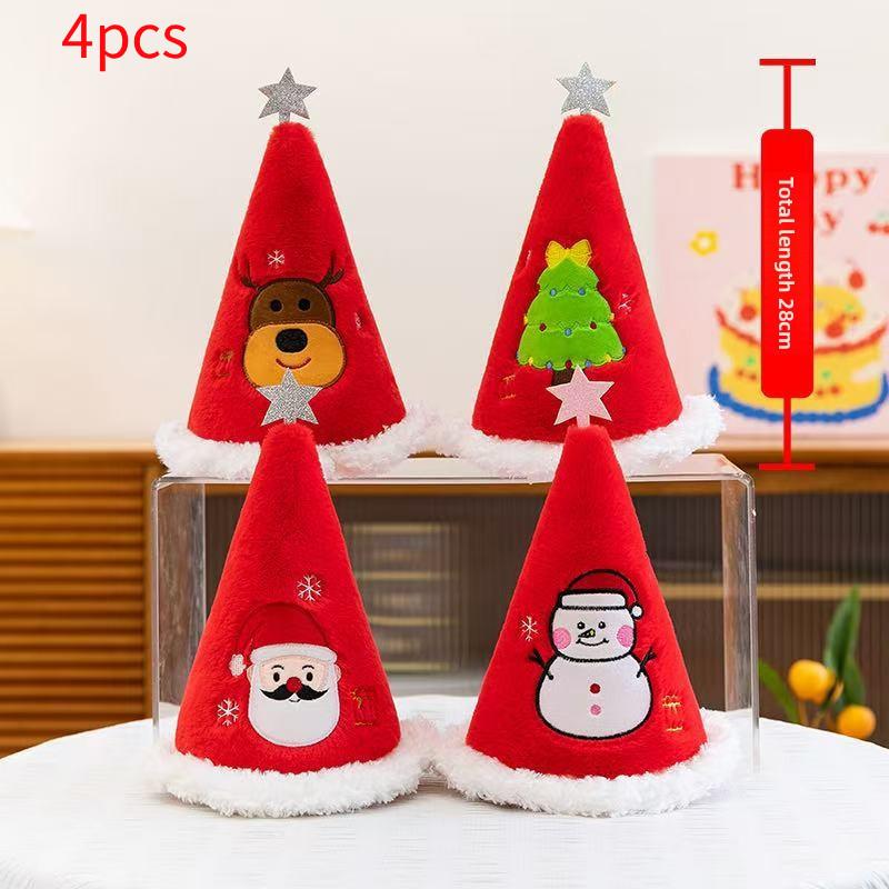 Santa Deer Claus Snowman Christmas Tree Red House Gloves Plush Dolls Toy