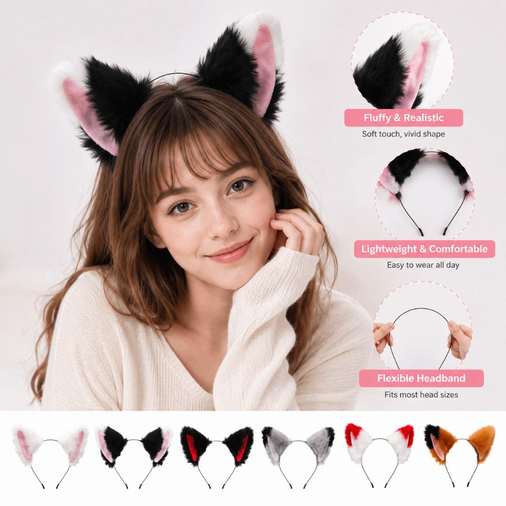 Plush Ear Hair Bands Cat Ear Headwear Fashion Headbands Halloween