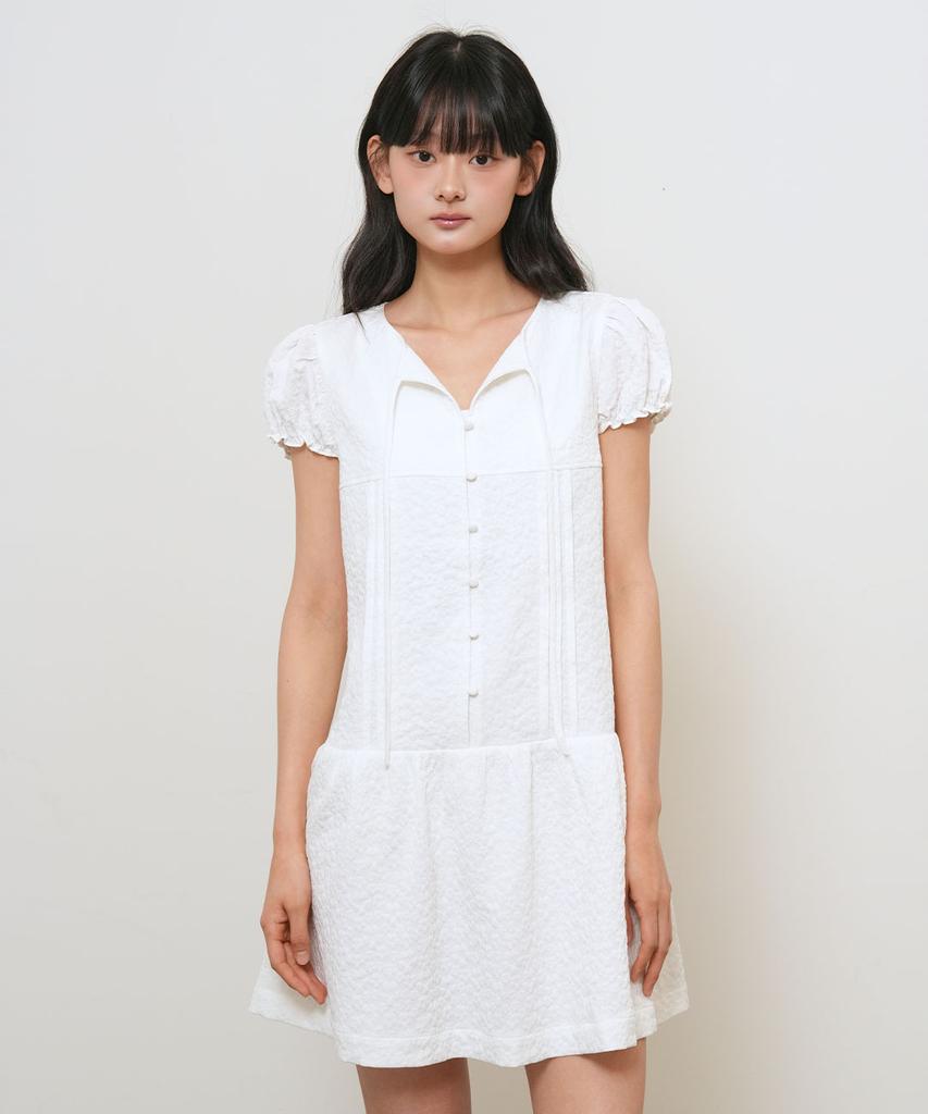 General Idea Floral Cap Sleeve Mini Dress [White] / Gf2Lop522