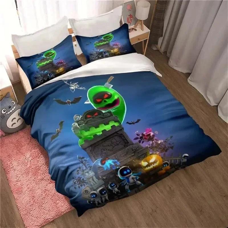 Astro Bot Niedliche Cartoon Bettwäsche Set Bettbezug Set Einzelbett Doppelbett Kingsize Bett Set Erwachsene Jungen Schlafzimmer Bettbezug Kissenbezug