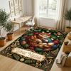 Cat Theme Crystal Velvet Rug Personalized Custom Name Text Soft Floor Mat Home Decor