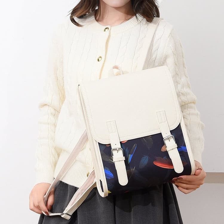 Rucksack Damen Vintage College-Stil Rucksack mit großem Fassungsvermögen